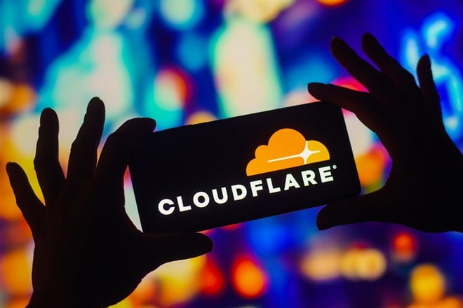 Cloudflare logo on iPhone 