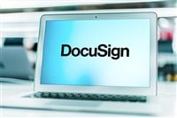 Docusign logo on a screen